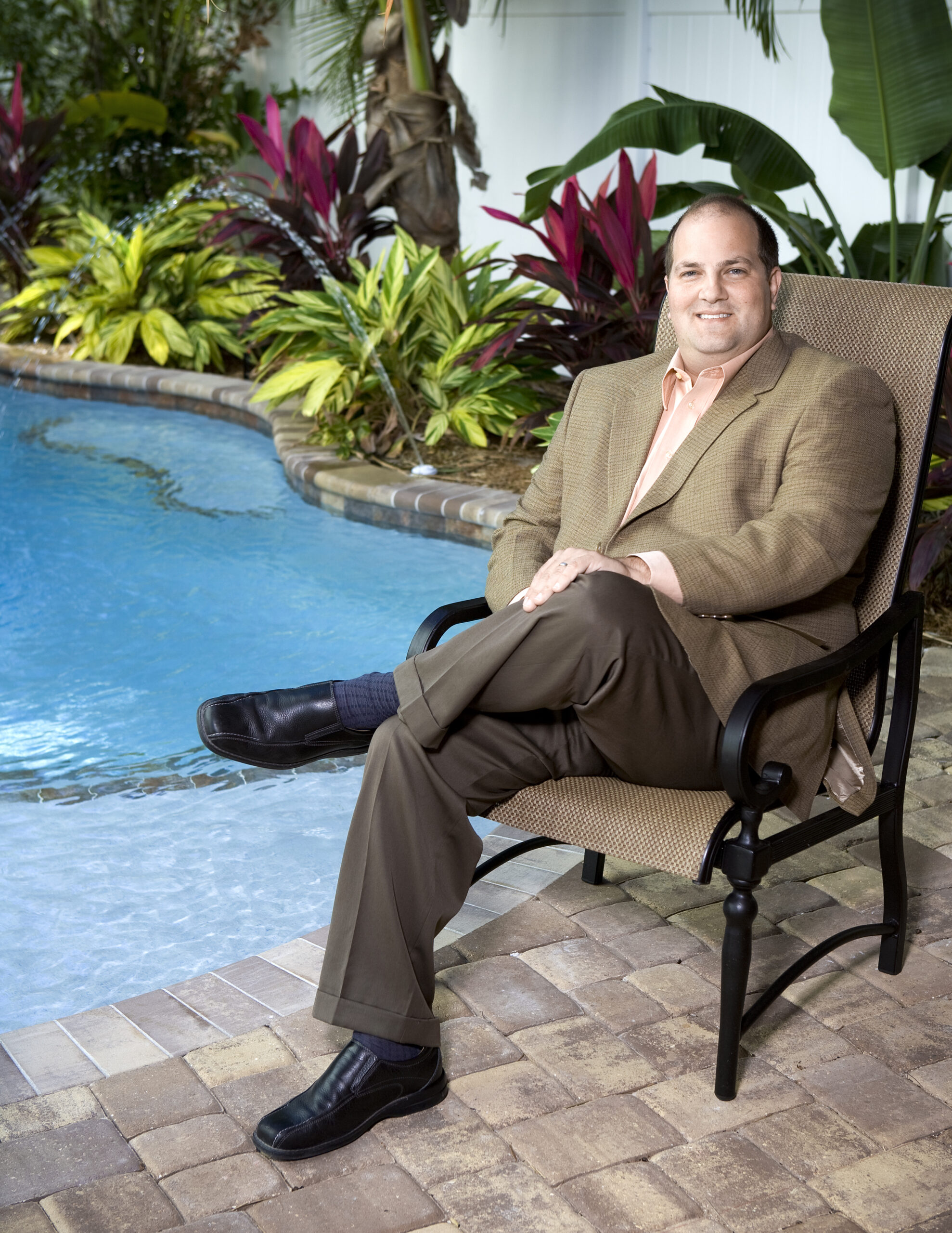 Larry Chatt by pool